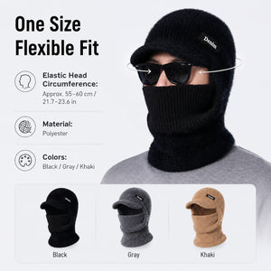 Gray polyester winter hood for casual cold-weather wear