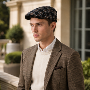 Vintage British Plaid Flat Cap for Men & Women