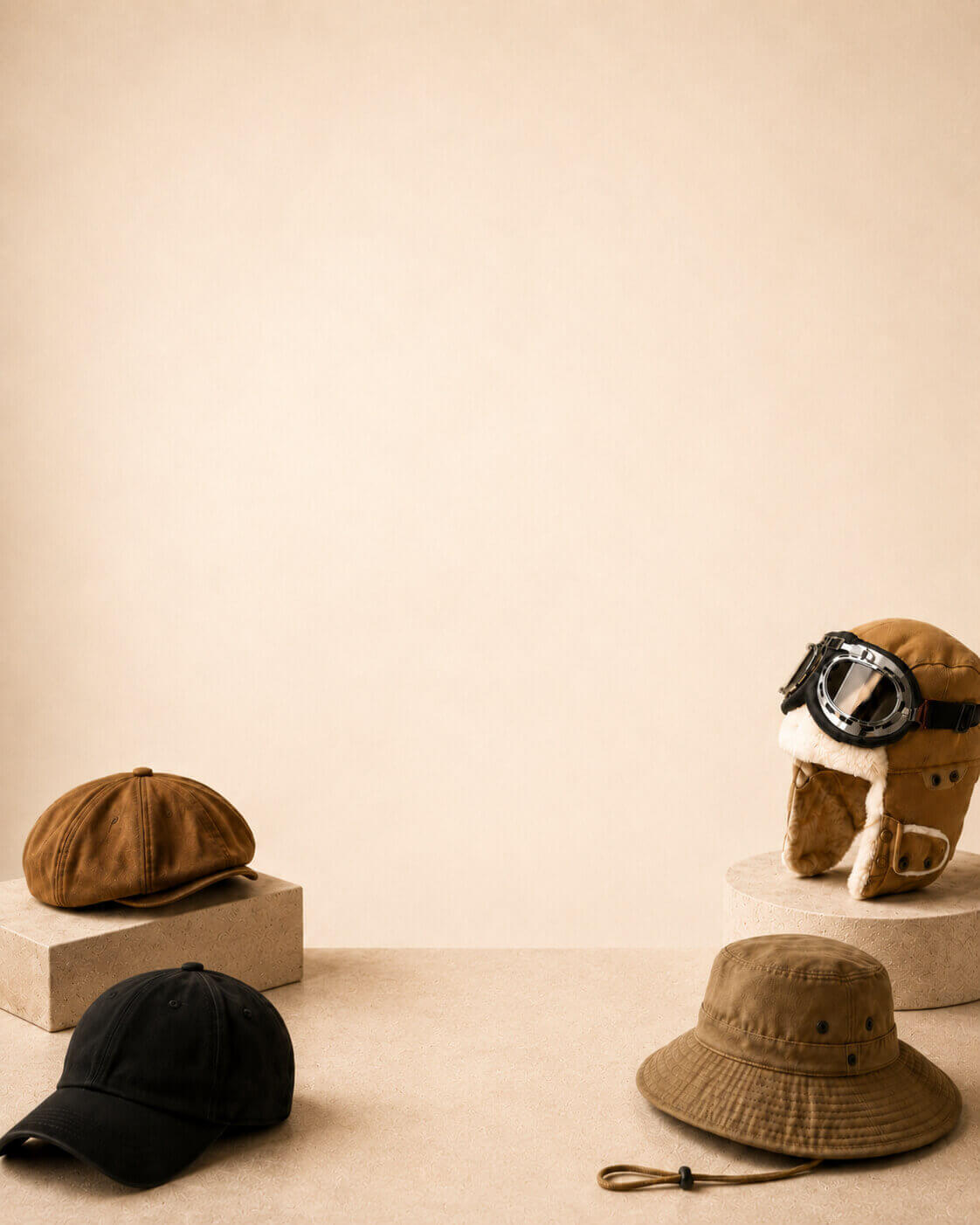 Hat Noble hat collection featuring flat caps, baseball caps, outdoor sun hats, and winter aviator hats for everyday and seasonal style.