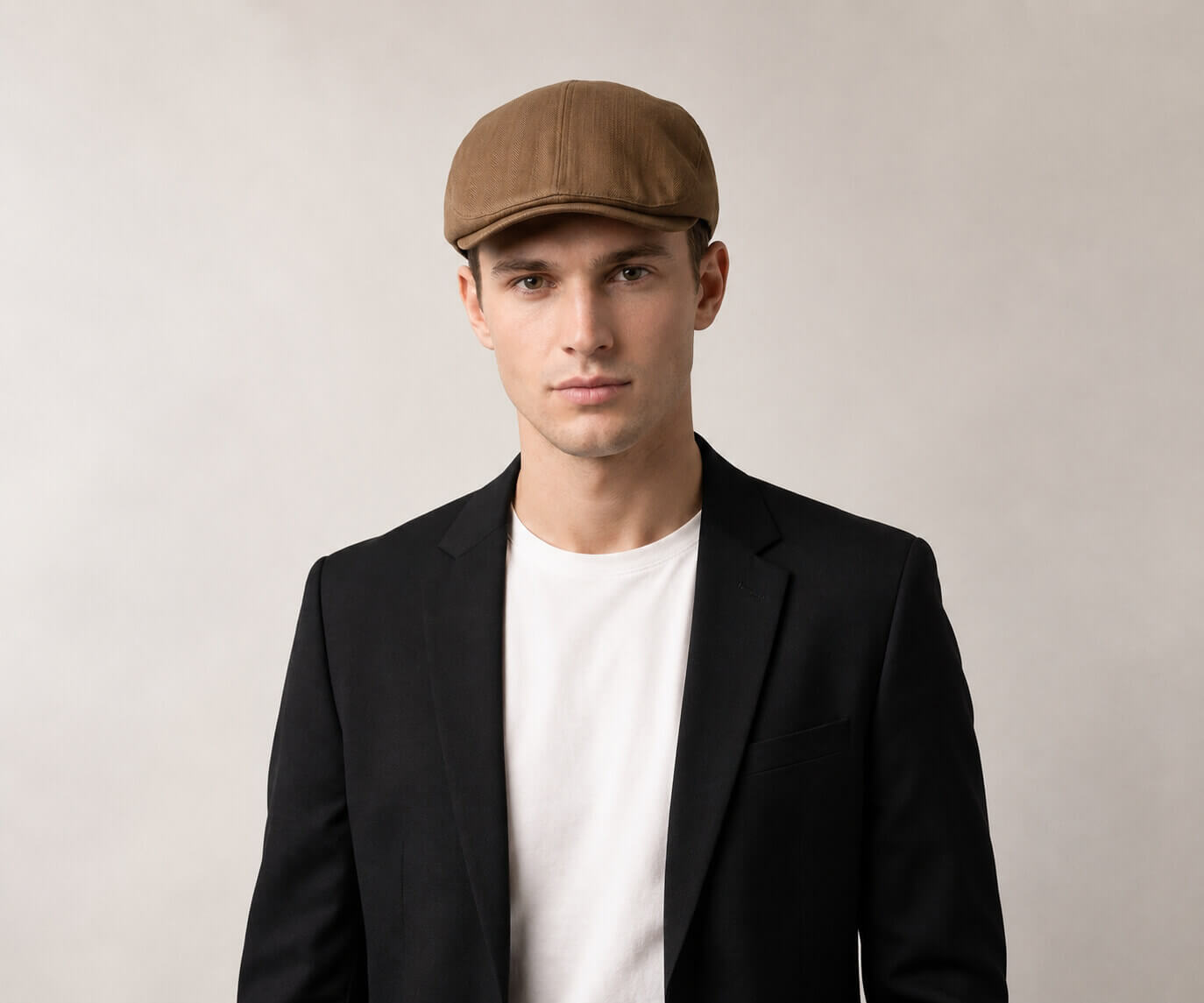 Hat Noble vintage flat caps for men in a classic old money style with a brown cotton flat cap.
