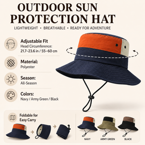 HatNoble foldable outdoor bucket hat in three colors including Navy, Army Green, and Black