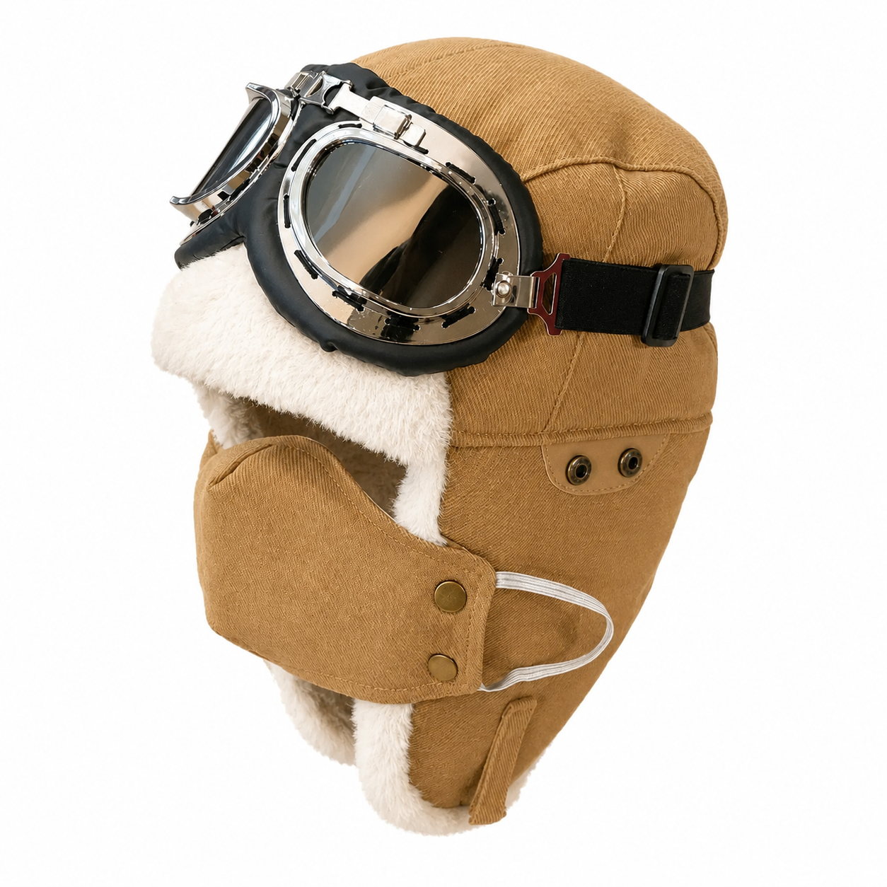 aviator hat and goggles Unisex Winter Outdoor Hat with Detachable Goggles